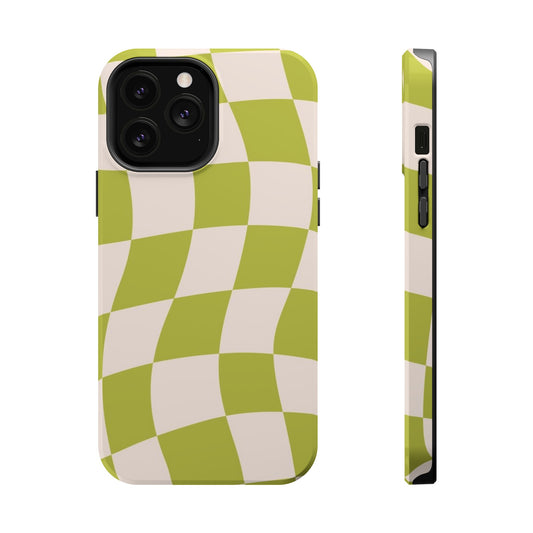 Green Checkered MagSafe Tough Cases
