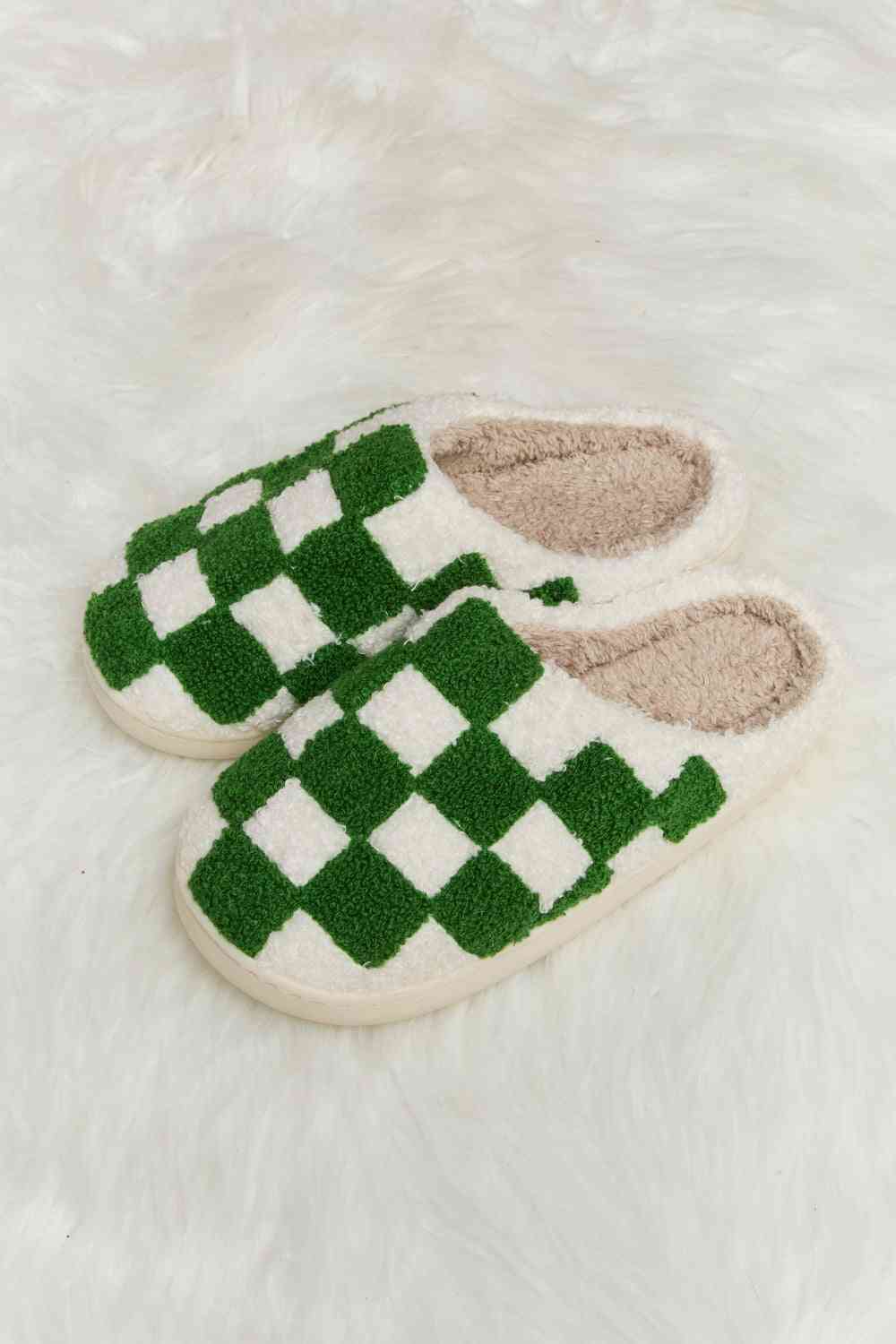 Checkered Print Slippers