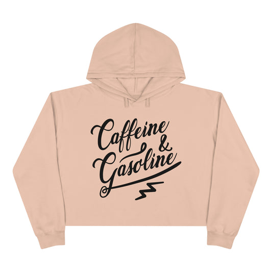 Caffeine & Gasoline Crop Hoodie