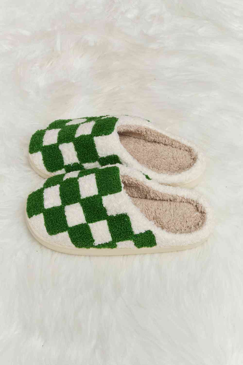 Checkered Print Slippers